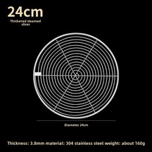 Reedark Gişe Ve Ev Kullanıma Uygun 24cm Kalın 304 Paslanmaz Çelik Yemek Siyağı - Temizliği Kolay Multifonksiyonel Buhar Tepsisi