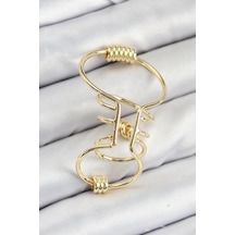 Pirinç Halkalı Model Gold Renk Kıkırdak Küpe Tj-bkp11060 Tdrtr