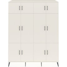 Kronos Gardrop 10 Raflı 12 Kapaklı 2 Askılı 176x59x221 Aytaşı-aytaşı Beyaz