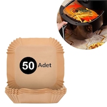 BUFFER® 50 Adet Air Fryer Pişirme Kağıdı Kare Tabak Model