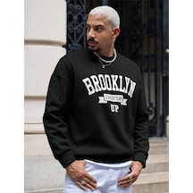 Coko Serisi Manfinity Sporsity Letter Graphic Drop Shoulder Sweatshirt Siyah-pg-8868 Siyah