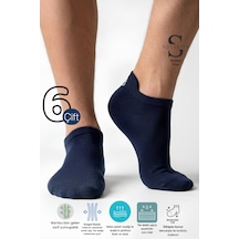 Socketta 6'lı Lacivert Erkek Bambu Dikişsiz Esnek Yazlık Patik Çorap - Premium Lacivert