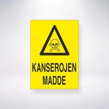 Kanserojen Madde Sticker 20x28 Cm