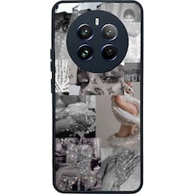 Oppo Realme 12 Pro Plus Silver Sticker Tasarımlı Glossy Telefon Kılıfı Çok Renkli
