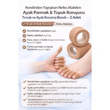 Kendinden Yapışkan Nefes Alabilen Ayakparmak Topuk Koruyucu Tırnak Ayak Koruma Nefes Alabilen 2 Adet Ten Rengi