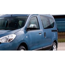 Dacia Dokker Uyumlu 2012-2021 Krom Ayna Kapağı 2 Parça Paslanmaz  Çelik