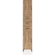 Hyperion Dolap 3 Raflı 3 Çekmeceli 2 Kapaklı 44x44x243 Çam-çam Çam