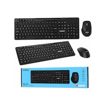 Kablosuz Multimedia Klavye - Mouse Seti Siyah Q Klavye Km-510 5468
