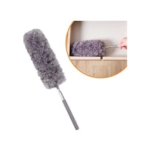 Epilons 140 Cm Teleskopik Uzatılabilir Mikrofiber Yumuşak Başlıklı Gri Toz Alma Fırçası Toz Püskülü