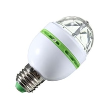 Led Renkli 85-260V 3W Disco Dönen Lamba