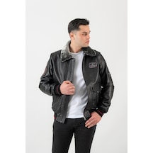 Dericlass Drake Pilot Model Erkek Hakiki Deri Ceket 001