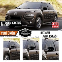 Citroen C4 Cactus 2014-2017 Uyumlu Batman Yarasa Ayna Kapağı Piano Black ABS Plastik (00) (ŞüsCarOto Aksesuar)