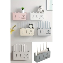 Beyaz Pleksi Kedi Desenli Wifi Kutusu Duvar Asılabilir Sigorta Ve Modem Saklama Kutusu 25x15x6 Cm Diğer