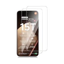 Xiaomi Mi 15t - Mi 15t Pro İle Uyumlu Ekran Koruyucu Kırılmaz Cam 9h Temperli Ekran Camı Şeffaf Passifik