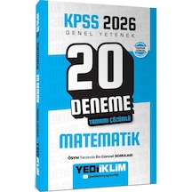 Yediiklim Yayınları Kpss 2026 Genel Yetenek Matematik Tamamı Çözümlü 20 Deneme