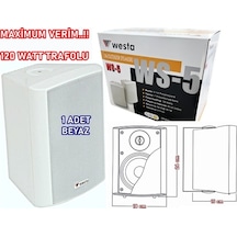 Westa WS-5 TB Beyaz Trafolu Duvar Hoparlör