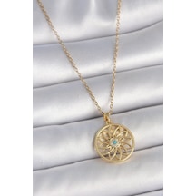316l Çelik Gold Renk Zincr M.i Taşlı Lotus Model Kadın Kolye - Tj-bko10061 Çok renkli