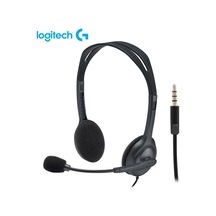 Neevoyu Logitech H111 Kulaküstü Stereo Kulaklık - Dönen Mikrofonlu, 3.5mm Kablolu, Oyun/müzik/arama İçin Konforlu Ayarlanabilir Bant