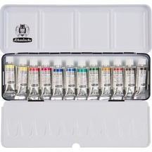 Schmincke : Horadam Aquarell Tüp Sulu Boya Seti 12 Renk X 5 Ml Tüp Metal Kutu