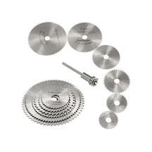 Metal 6 Parça Mini Matkap Ucu Ahşap Kesme Yuvarlak Çelik Bıçak Disk Testere Seti Kiti