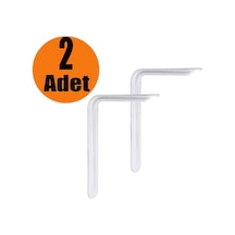 2 Adet Raf Altı Ayak Raf Tutucu L Demir 23 X 29 Cm Beyaz Aparat Diğer