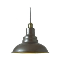 Rys Retro Metal Sedefli Kahve Eskitme Duylu Dekoratif Rustik Metal Sarkıt Avize Çap:30 Cm-rys6112 Beyaz