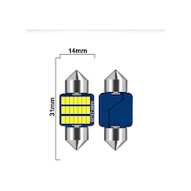 Mega Oto Market Sofit Led Canbus 31mm Iç Aydınlatma Plaka Lamba T10 21 Led 2 Adet