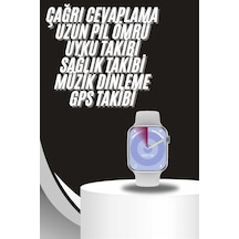 Akıllı Saat Gümüş Kasa Bluetooth Kulaklık Hediyeli Çok Fonksiyonl