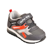 Mini Bonito Erkek Çocuk Cırtlı Bağcıklı Sneaker Günlük Spor Ayakkabı Gri