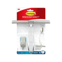 Banyo Duşu Ve Küçük, Suya Dayanıklı Yapışkanlı, Nikel, 1 Lb Kapasiteli, 1 Silecek, 1 Kanca, 2 Şerit, Bath32-ss-es Suya Dayanıklı Şeritli Duş Sileceği, Saten/nikel Siyah