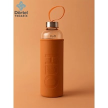 H2o Deri Kılıflı Cam Matara 500 Ml Turuncu
