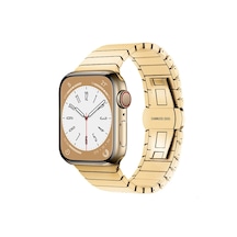 Newface Apple Uyumlu   Watch 42mm Kr413 Fine Steel Kordon - Gold