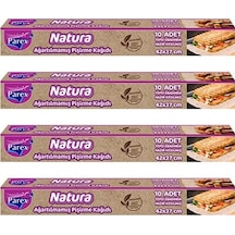 Parex Natura Ağartılmamış Hazır Kesilmiş Pişirme Kağıdı 4 x 10'lu 42 x 37 CM