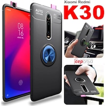 Redmi K30 Yüzüklü Standli Manyetik Kamera Korumali Silikon Kilif 411508411