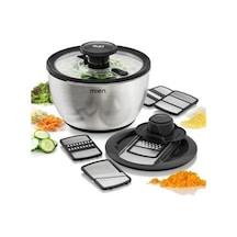 Mien Hazneli Salata Kurutucu Ve Rende Seti Gümüş