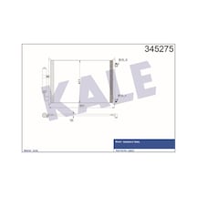 KALE OTO Radyatör 345275 Klima Radyatörü Nissan X-Traıl Dizel-Benzin 07- 642X388X16 Oto.-Mek. Al Al