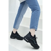 Konfores 1657 Anatomik Air Tabanlı Bayan Sneakers Ayakkabı Siyah