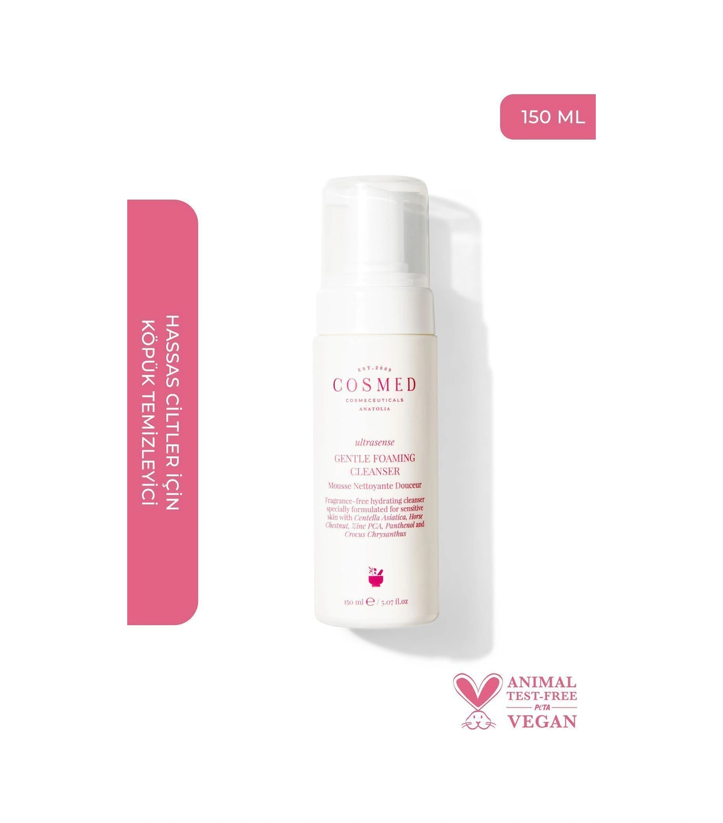 Cosmed Hassas Ciltler İçin Köpük Temizleyici - Gentle Foaming Cleanser - 150 ml
