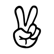 Barış İşareti Peace Duvar Dekor Sticker 40 X 60 Cm