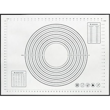 Siyah Silikon Fiberglas Haddeleme Hamur Pedi Kek Bakeware Astar Ped Mat Haddeleme Hamur Mat Pişirme Pasta Aracı 60 X 40 Cm