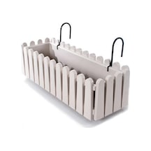 Omnipazar So-Ib02 Beyaz Askılı Balkon Saksı Takım 9 Lt No 2 00649