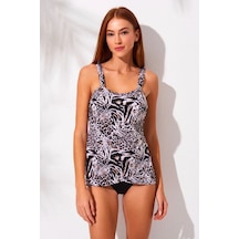 Pierre Cardin Yuvarlak Yaka Tankini Takım Yeni Sezon Çok Renkli