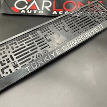 2 Adet Plakalık Parlak Siyah Türkiye Cumhuriyeti Çıtçıtlı