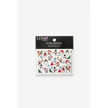 Beyaz Kardan Adam Temalı Kız Çocuk Tırnak Sticker