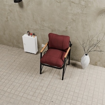 Mb Garden Furnıture Simetri Model, Balkon, Bahçe,cafe, Mutfak,metal Koltuk Takımı, Bahçe Takımı , Çay Seti, Tekli Koltuk Bordo
