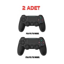 Siyah Wireless Bluetooth Joystick Ps4 Uyumlu Titreşimli Oyun Kolu 1 Yıl