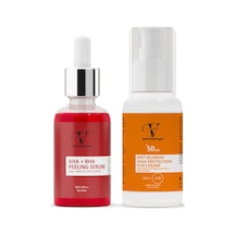 Vitanova Aha-Bha Peeling Serum 30 ML + Leke Karşıtı Güneş Kremi SPF50+ 50 ML