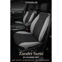Audi A3 Sedan Ve Sportback 2003 Ve Sonrası Uyumlu Zerafet Serisi Siyah Gri 5'li Ortopedik Koltuk Min