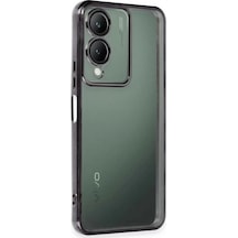 Newface Vivo Y17s Kılıf Razer Lensli Silikon - Siyah