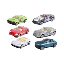M Toys Metal Oyuncak Araba 2929-11810 - 6 Adet Tarı